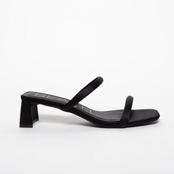 Matisse Jerry Black Block Heel Sandals - Picture 3 of 4